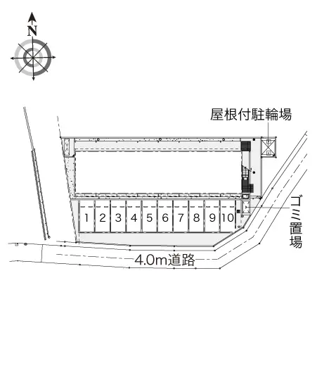 ★手数料０円★富里市日吉倉　月極駐車場（LP）